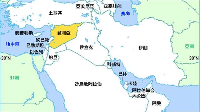 中东地区地图高清版大图英文版（中东地图高清版大图世界地图）