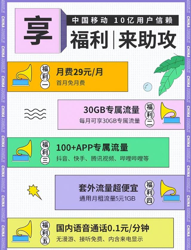 移动花卡宝藏版29(月租型)定向流量是定的什么软件（移动花卡宝藏版29(月租型)定向流量有哪些）