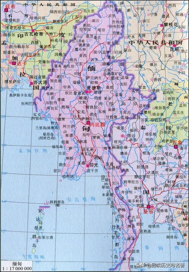缅甸在哪里中国哪个位置地图（缅甸在中国什么位置）