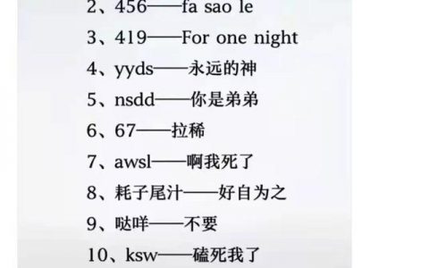 网络上说的字母表示什么意思（字母什么意思网络语言）